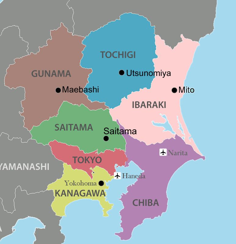 Bản đồ tỉnh Chiba