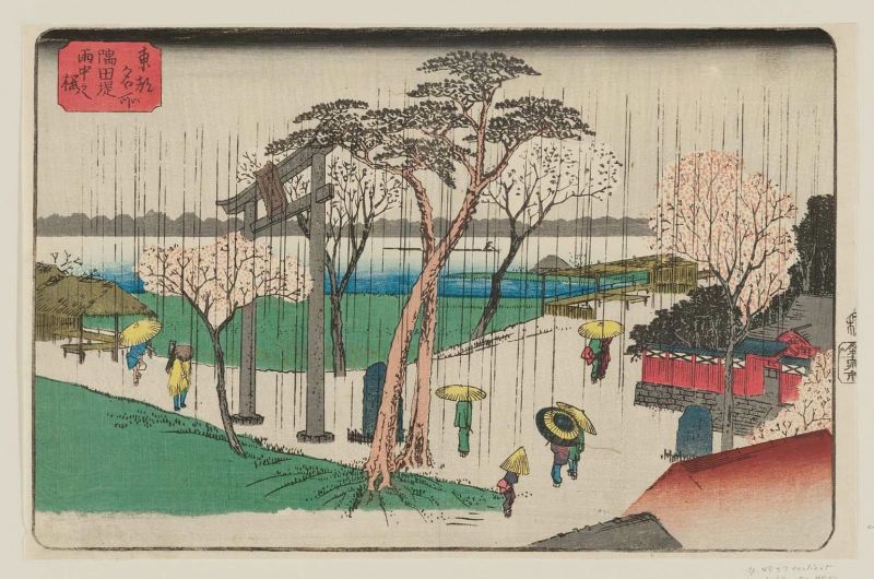văn hóa thưởng hoa anh đào của người Nhật xưa qua tranh ảnh