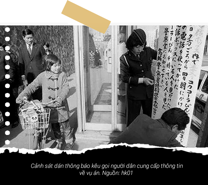 Cảnh sát dán thông báo kêu gọi người dân cung cấp thông tin
                            về vụ án. Nguồn: hk01 