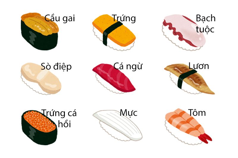 các loại sushi