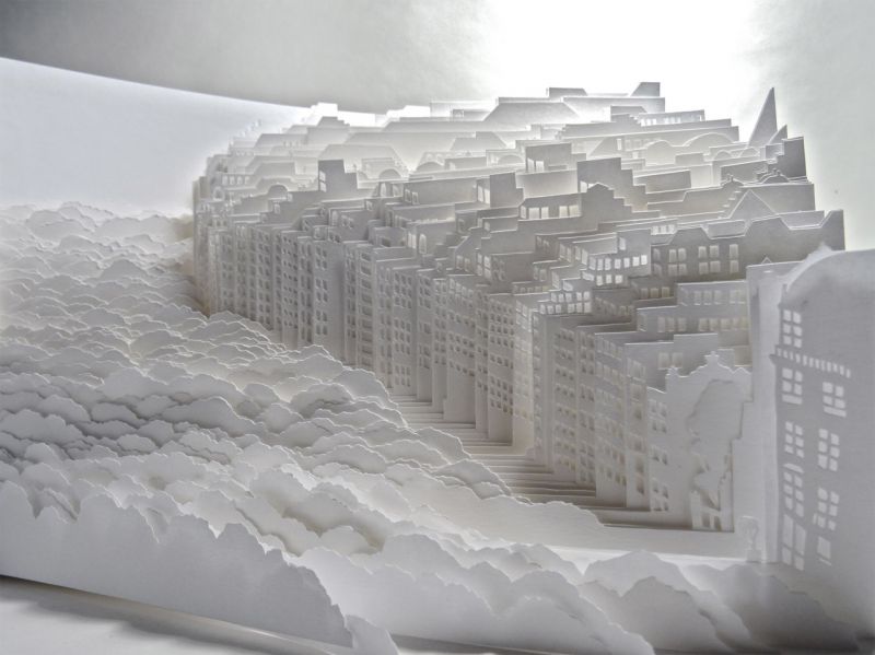nghệ sĩ người Nhật dựng lên những thành phố từ giấy