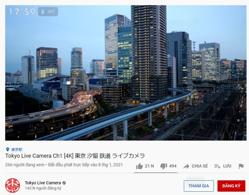 trải nghiệm xem live đường phố Nhật Bản miễn phí