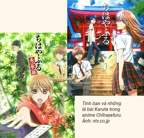 Tình bạn và những lá bài Karuta trong anime Chihayafuru.  Ảnh: ntv.co.jp